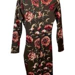 Venus Plunging V Neck Floral Faux Wrap Dress Photo 1