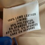 St John Sport by Marie Gray Orange Tangerine Leather Full Zip Jacket Medium Photo 4