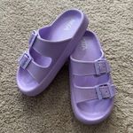 MIA Double Strap Purple Water Friendly Bubble Buckle Slides Sandals Women's Size 6 Photo 0