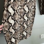 Leith Snakeskin Bodycon Midi Dress Turtleneck Long Sleeve Nordstrom M Photo 5