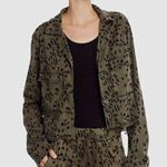 Cloth & Stone  Anthropology Green Leopard Lightweight Utility Jacket Size S Photo 0