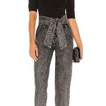 NEW BlankNYC When in Rome Denim High Rise Paper Bag Waist Black Cropped Jeans 26 Gray Photo 0
