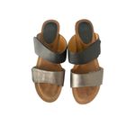 Sofft All Leather Metallic Adjustable Strap s Sandals Sz 9.5 Black Photo 1