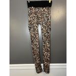 Body Instinct Leggings Womens Small Leopard Print High Rise Yoga Pocket Pants Brown Photo 1