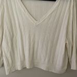 Boohoo Cream Bell Sleeve Ribbed Blouse Size 20-22 Photo 5