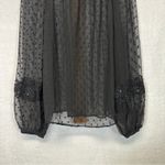 Walter Baker  Black‎ Polka Dot Sheer Long Sleeve Top Size XS Photo 2