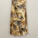 Boston Proper  VTG Animal Print Silk‎ Satin Halter Dress Size 10 Photo 2