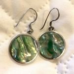 Sterling Silver Genuine Abalone  Reversible Drop Earrings Photo 2