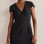 Boden Womens 2 Seersucker Jersey Tea Dress Black Jersey Cotton Cap Sleev… Photo 0