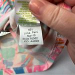 Lilly Pulitzer Small Pink Short Sleeve Shirt Sailboat Nautical Coastal Top *FLAW Photo 3