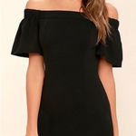 Lulus LULU’S Do It Right Black Off The Shoulder Dress Photo 0