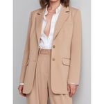 STAUD  City Single-Breasted Blazer, Camel, XS Photo 1