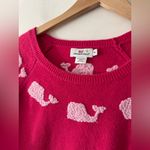 Vineyard Vines Pink Fuchsia 100% Lambswool Knit Sweater Embroidered Whale Photo 1