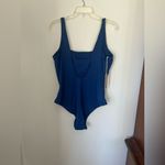Everlane NWT  Nyle square neck one piece blue swimsuit size XL Photo 8