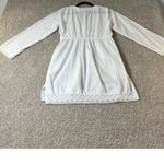 Ralph Lauren Lauren  Dress Cover Up White Cotton Long Sleeve Lace Trim Mini-Small Photo 2