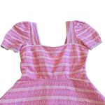 Love Shack Fancy  Drella Mini Dress Pink Lace Trim Short Sleeve Size 00 Women's NWT Photo 2