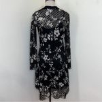 See By Chloe See By Chloé Lace Slip Midi Dress Semi-Sheer Long Sleeve Floral Pattern AOP sz L Photo 5