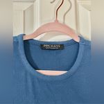 Shop Priceless Teal blue sleeveless ribbed bodysuit Photo 1