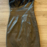 Jessica McClintock  Vintage Lace Tan Metallic One Shoulder Cocktail Dress Size 4 Photo 0