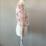 H&M  Cropped Floral Long Sleeve Top Pink Size Small Photo 1