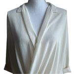 Topshop  Cream Wrap Blouse with Notched Collar Photo 1