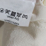 Madewell ‎ Blouse Silk Size XS Quilted Long Sleeve Top Ivory Photo 9