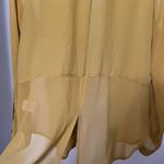 Lush Clothing Lush blouse women’s size medium yellow long sheer layering button up Photo 3