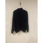 Free People  Swim Too Deep Sweater Womens Size Small Black Oversize Knit Pullover Photo 4