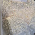 Women’s Ivory Dress & Matching Chiffon Jacket with beautiful detail Size L**READ Size L Photo 3