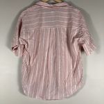 Madewell Cotton Blend Oversized Pajama Shirt in Shimmer Stripe Photo 3