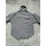 Saks 5th Avenue Saks Fifth Avenue Small Gray Cashmere Boxy Waffle Knit Turtleneck Sweater Photo 6