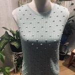 Ann Taylor  Light Blue Sleeveless Sweater Photo 0