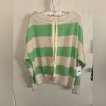 Free People Mint and Cream Striped Crew Neck Sweater Photo 6