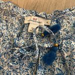 Vineyard Vines  Blue and White Sleeveless Ruffle Tie Top Photo 1