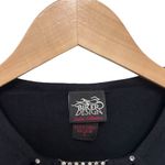 Biker Design Black Rhinestone Wine Therapy T Shirt Sz S Photo 1