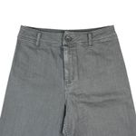 Hudson Gray Women's Wide Leg High Rise Pants Size Large Cropped Green Raw Hem Photo 2