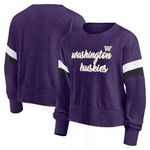 NCAA Washington Huskies Women's Crew Neck Fleece Sweatshirt in Purple, Small Photo 1