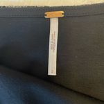 Free People  Lace Overlay Scalloped Hem Mini Skirt Black/Silver Metallic Size 2 Photo 4