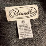 Parrinello vintage silk linen acrylic angora Vest Size medium Gray Photo 5