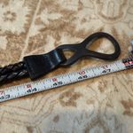 None Black Italian Braided Leather Belt Photo 8