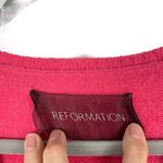 Reformation Sz XS/S Women's Pink Dollar $ Sign Vneck Sweater Photo 2