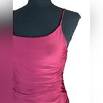 Fashion Magazine Vintage Whimsigoth Comfy Ruched Wine Strappy Evening Dress M Photo 3