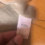 J.Jill  Petite Large‎ Linen Blend Fringe Trim Open Front Cardigan Beige Photo 3