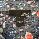 Erika Blue Ariella Floral V-Neck Short Sleeve T Shirt Photo 4