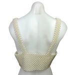 Pearl Chain Beaded Women's White V Neck Sleeveless Cami Crop Top Size S / M Size M Photo 6