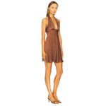 Alexis Zari Dress in Sienna Dot Small New Womens Satin Halter Photo 2