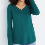 Maurice's 24/7 Cozy Dark Teal V-neck Long Sleeve Top Photo 0