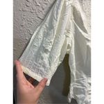 Free People  White Embroidered Blouse Woman’s Size Large Small Stain Photo 1