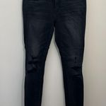 American Eagle  Women’s Black Denim Distressed Jegging Size 4 SHORT Photo 0