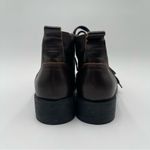 OXS Vintage Women’s Brown Leather Ankle Boots Lace Up Made in Italy Size 37 Photo 3
